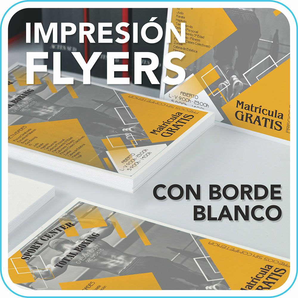 Impresión de Flyers con borde blanco