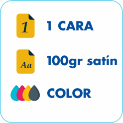 Impresiones COLOR por una cara en papel 100 g. brillo