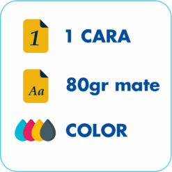 Impresiones COLOR por una cara en papel 80 gr. mate