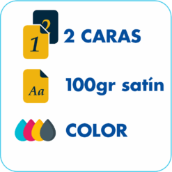 Impresiones COLOR por las dos caras en papel 100 g. brillo