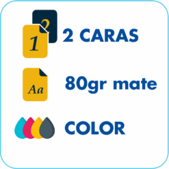 Impresiones COLOR por las dos caras en papel 80 g. mate