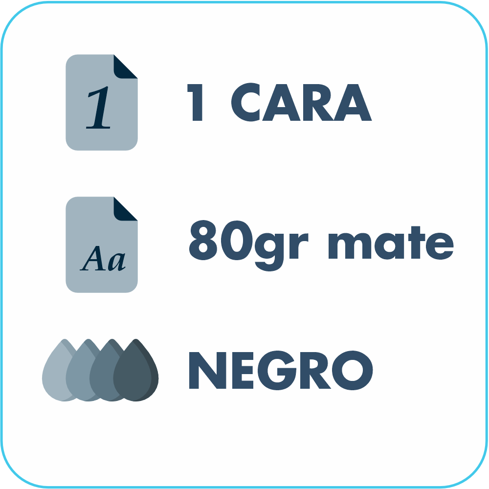 Impresiones BLANCO/NEGRO por una sola cara