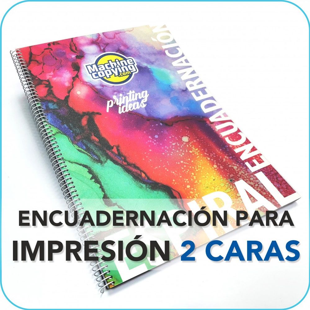 Encuadernación Espiral para impresiones por dos Caras