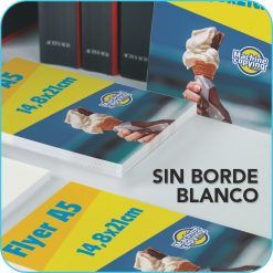 Flyer en A5 a sangre sin borde blanco