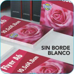 Flyer en A6 a sangre sin borde blanco
